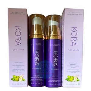 2 x KORA Organics Noni Night AHA Resurfacing Serum